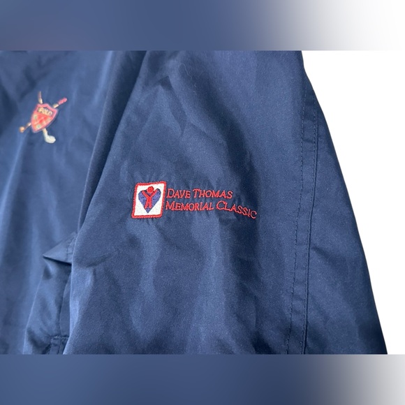 Vintage Ralph Lauren Polo Golf Navy Blue Windbreaker Mens Size Large - Picture 10 of 16